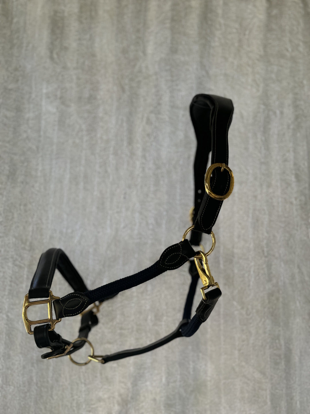 leather headcollar lavender rose