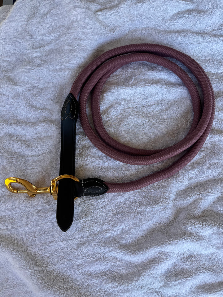 leather headcollar lavender rose